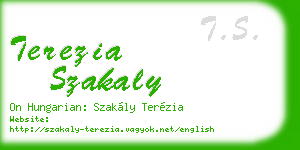 terezia szakaly business card