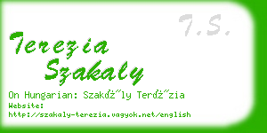 terezia szakaly business card